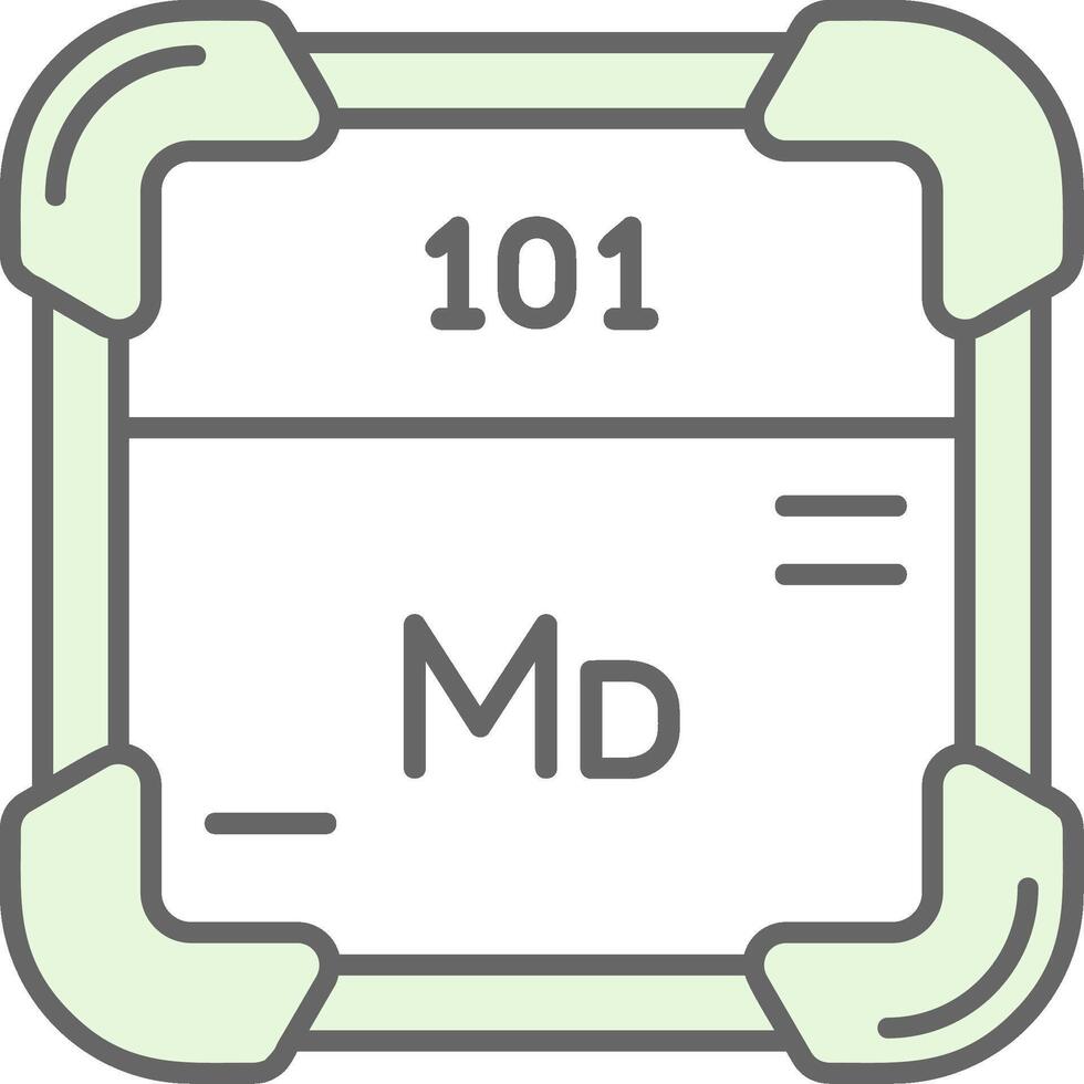 mendelevium groen licht filay icoon vector