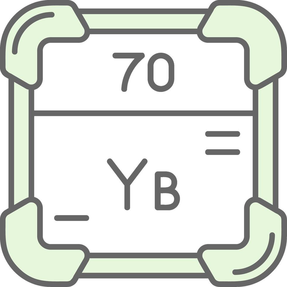 ytterbium groen licht filay icoon vector