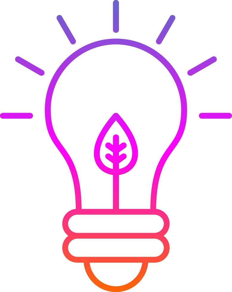 eco lamp lijn helling icoon vector