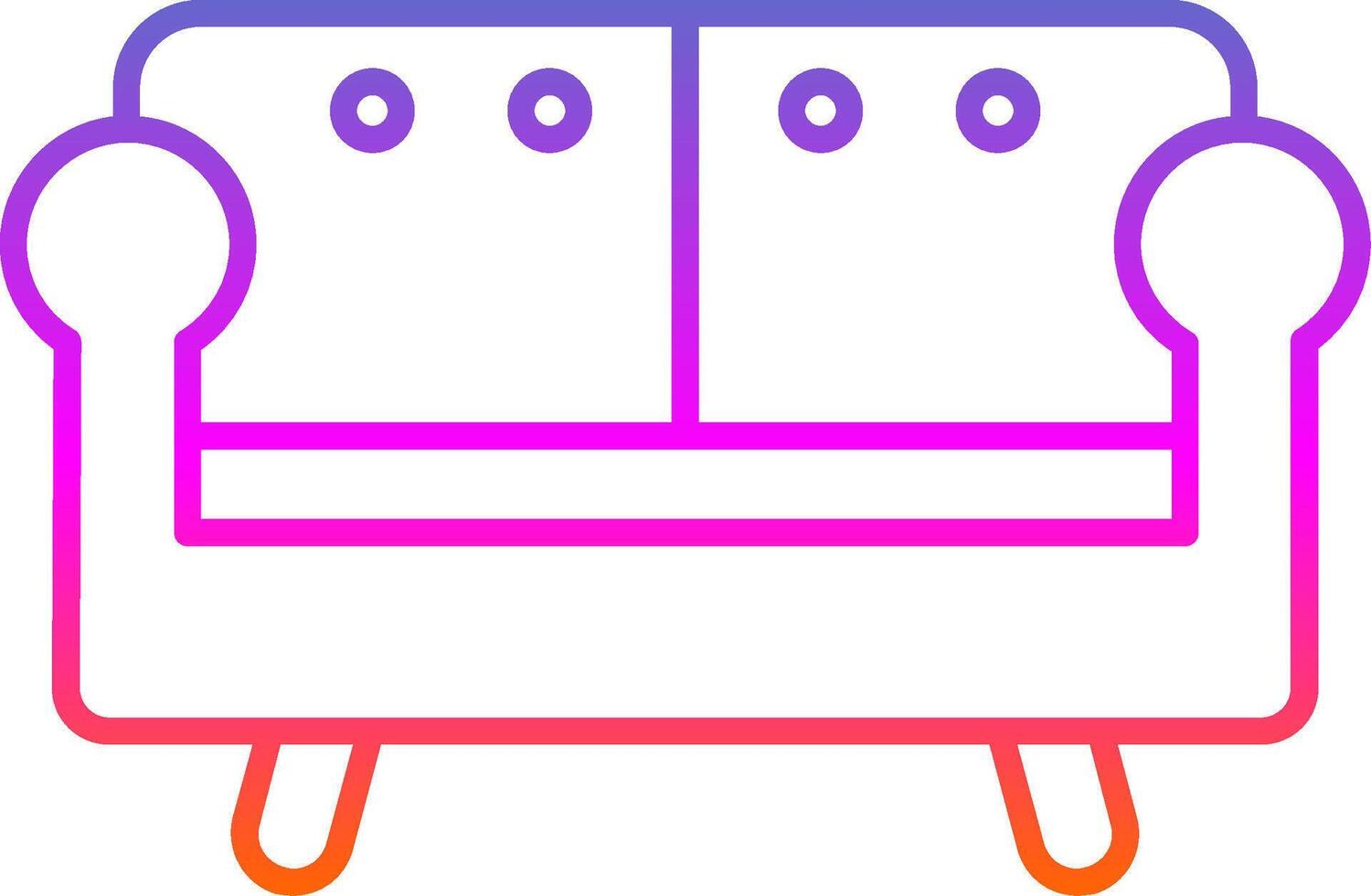 sofa lijn helling icoon vector