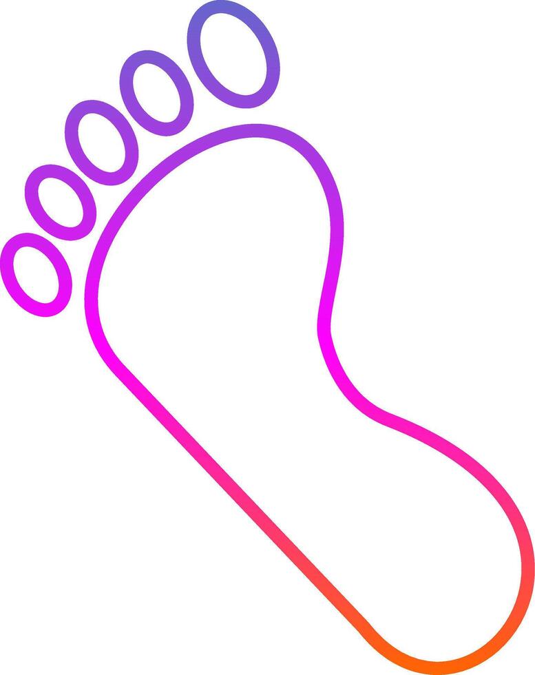 voetafdruk lijn helling icoon vector