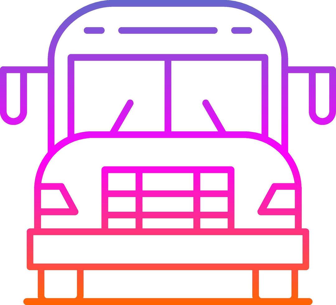 schoolbus lijn verloop icoon vector