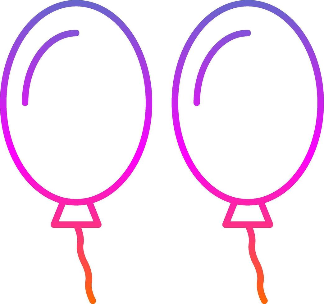 ballonnen lijn verloop icoon vector