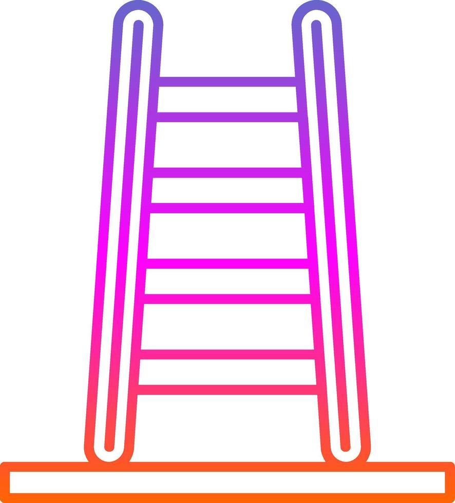 stap ladder lijn helling icoon vector