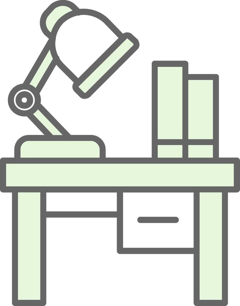 tafel lamp groen licht filay icoon vector