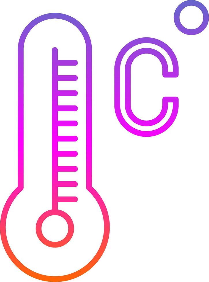 Celsius lijn helling icoon vector