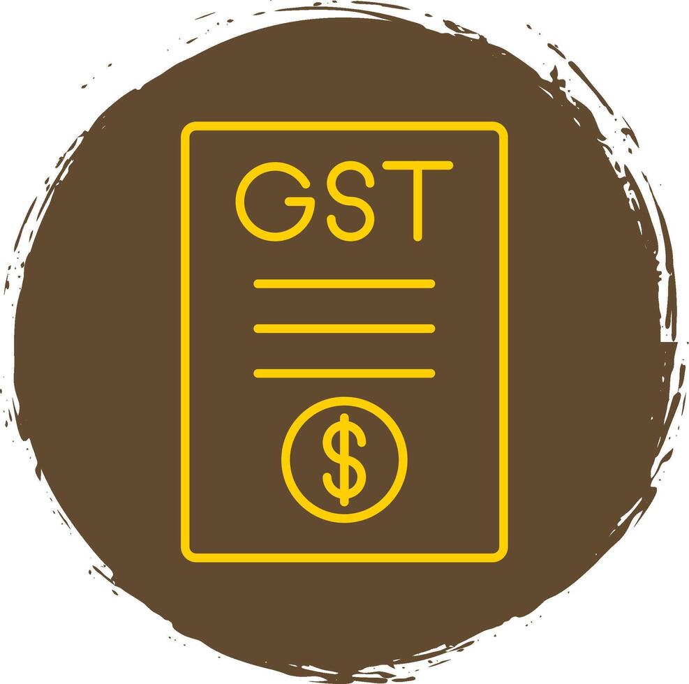 gst lijn cirkel geel icoon vector