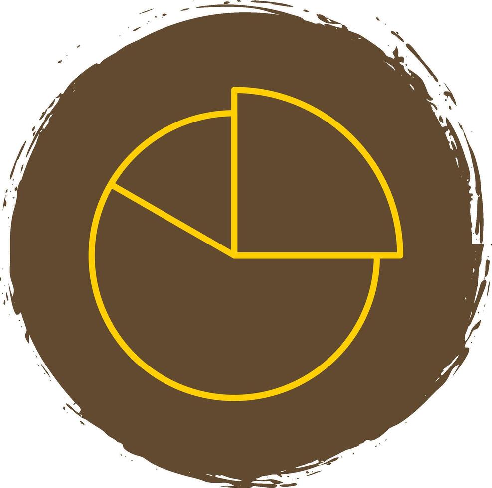 taart grafisch lijn cirkel geel icoon vector