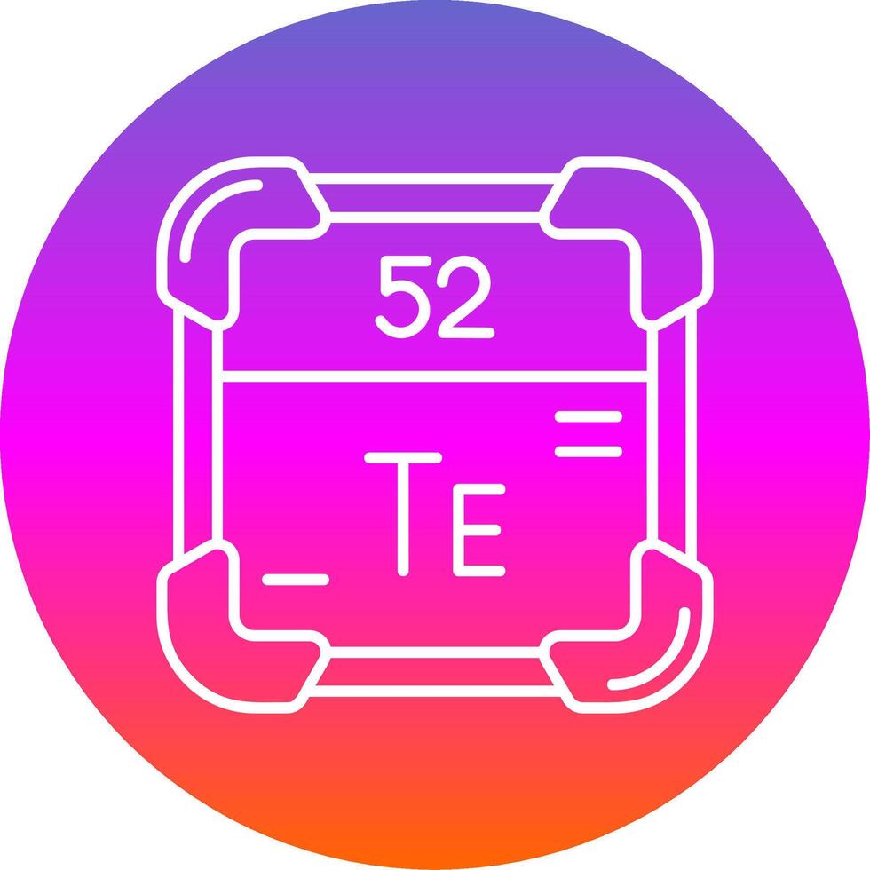 tellurium lijn helling cirkel icoon vector