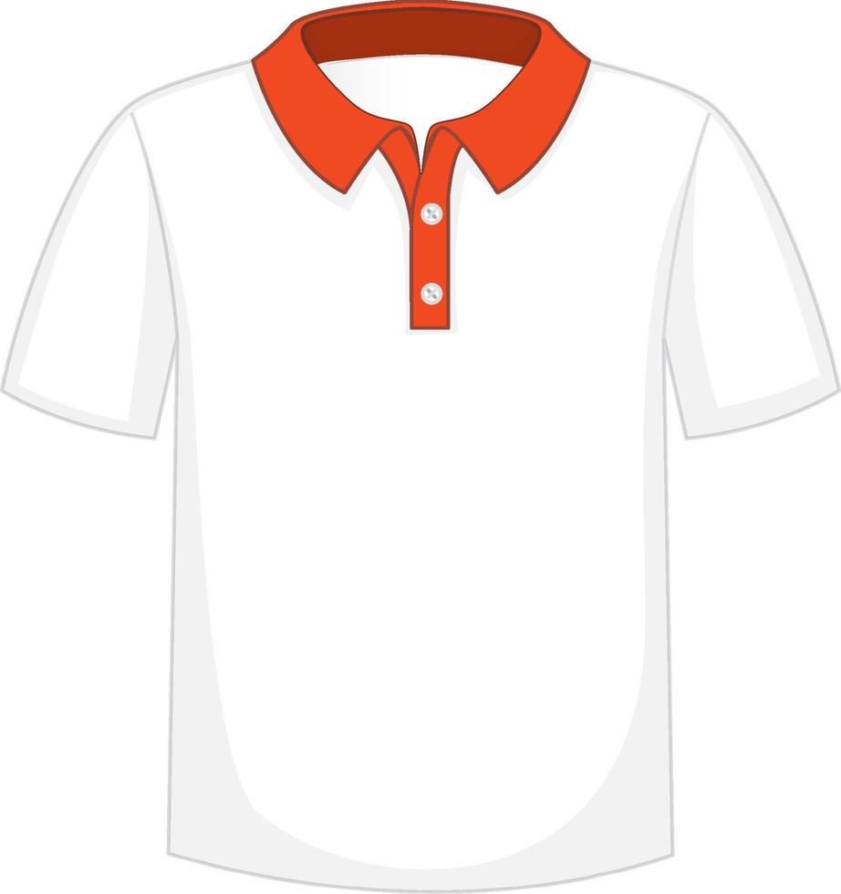 voorkant van basic poloshirt geïsoleerd vector