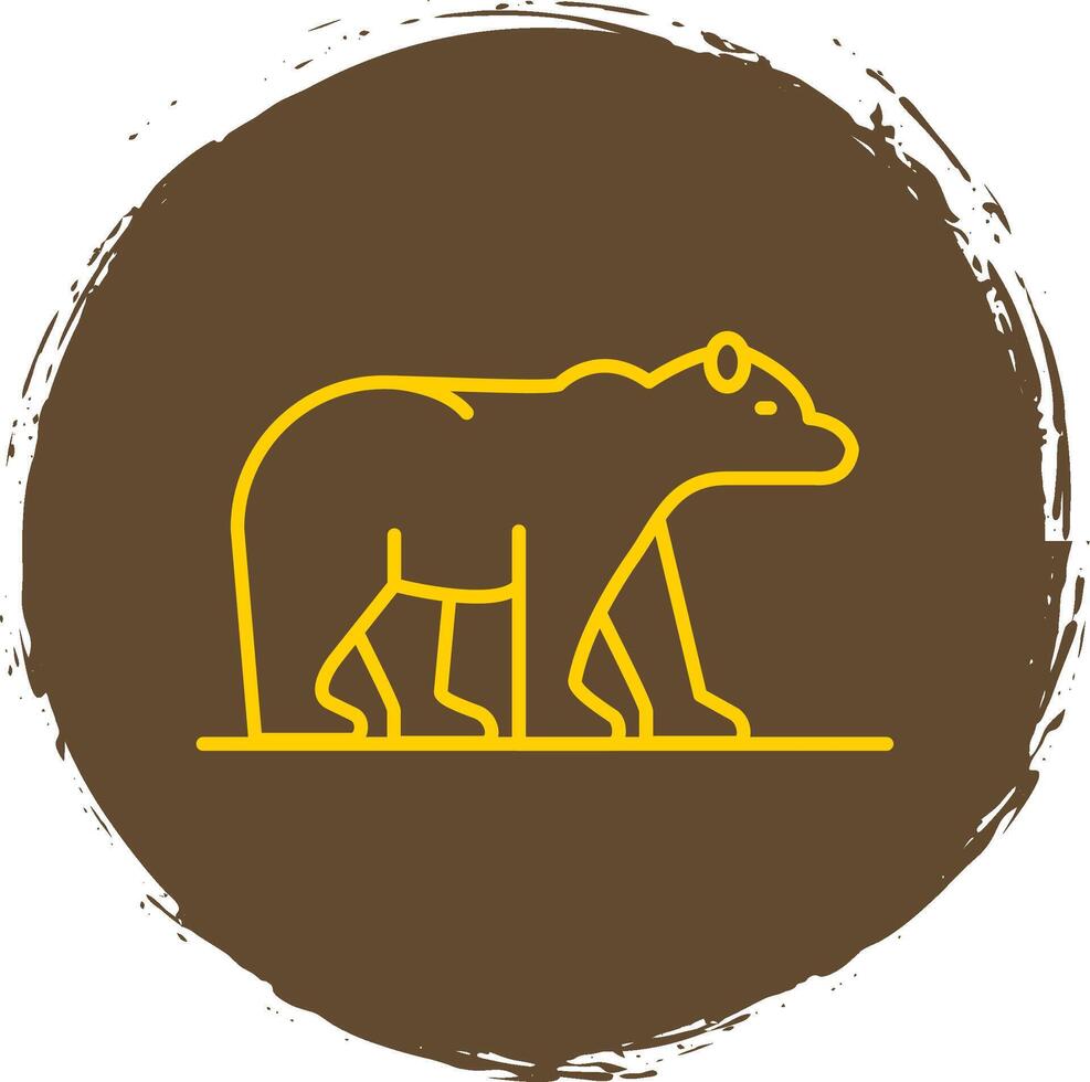 polair beer lijn cirkel geel icoon vector