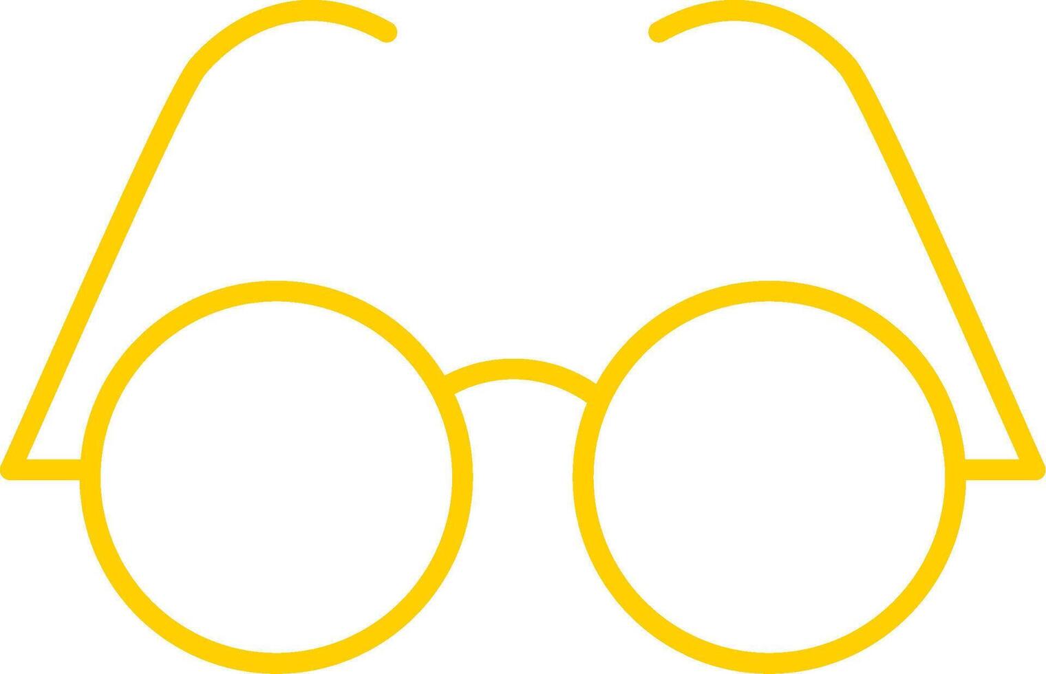 bril lijn cirkel geel icoon vector