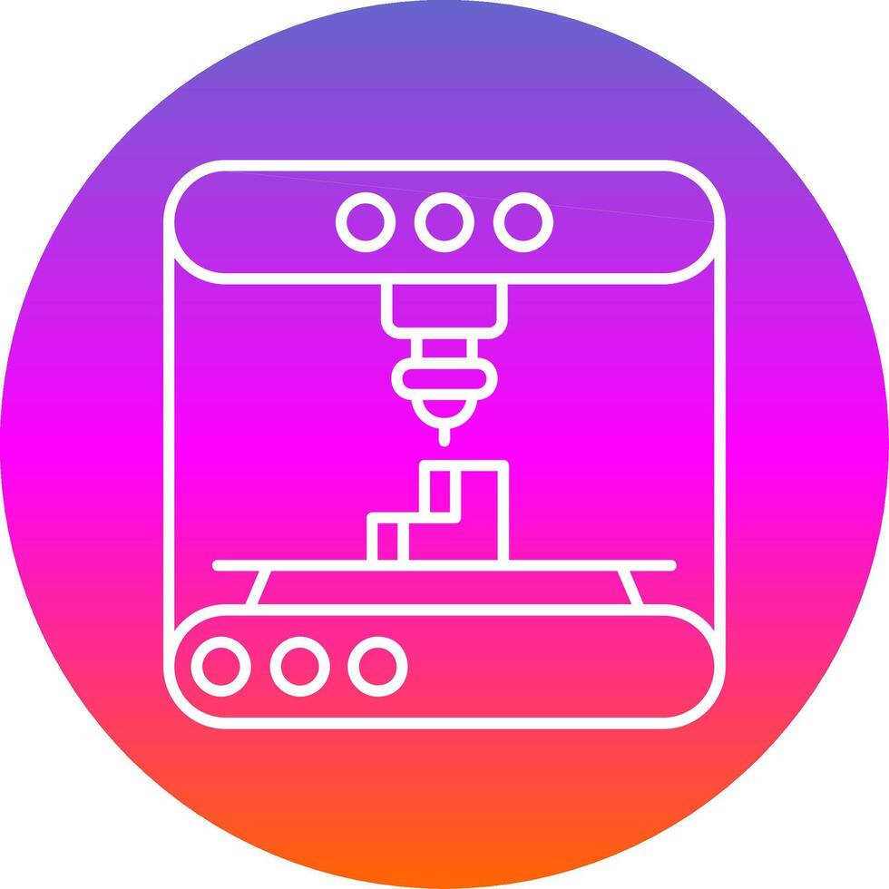 3d modellering lijn helling cirkel icoon vector