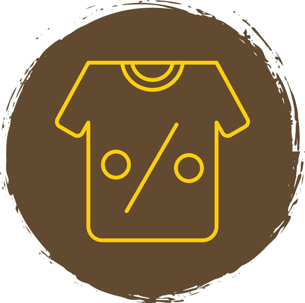 t-shirt lijn cirkel geel icoon vector