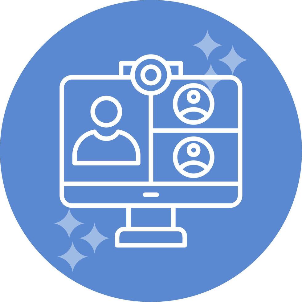 online vergadering vector icoon