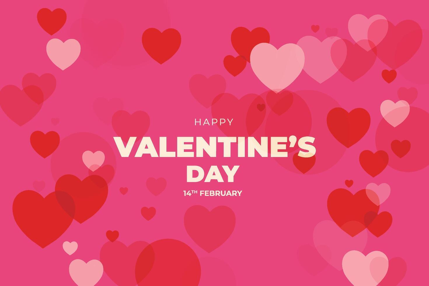 vieren gelukkig Valentijnsdag dag, Valentijnsdag dag harten achtergrond. vector