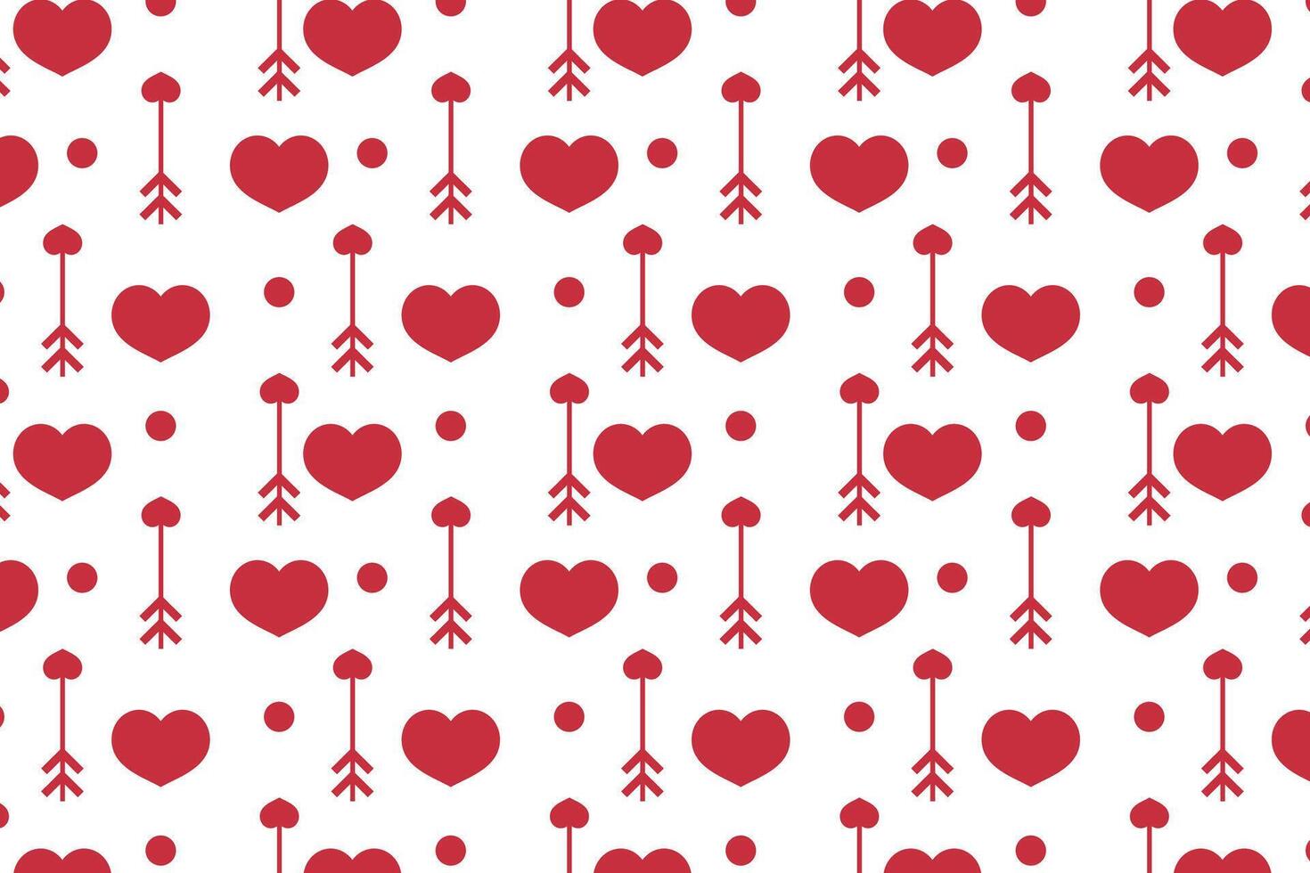 vector liefde hart patroon, vector hand- getrokken Valentijnsdag dag patroon, Valentijnsdag dag achtergrond.