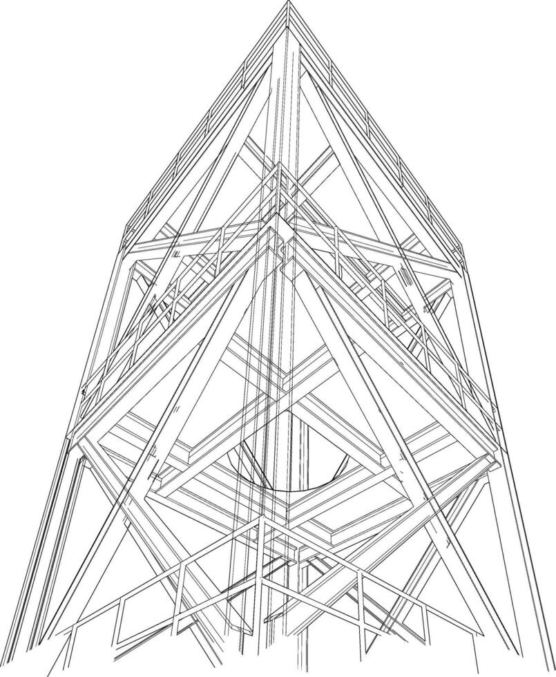 3d illustratie van industrieel project vector