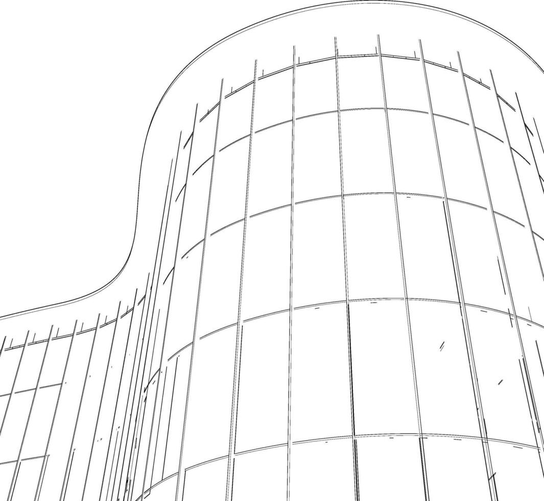3d illustratie van gebouw in concept vector