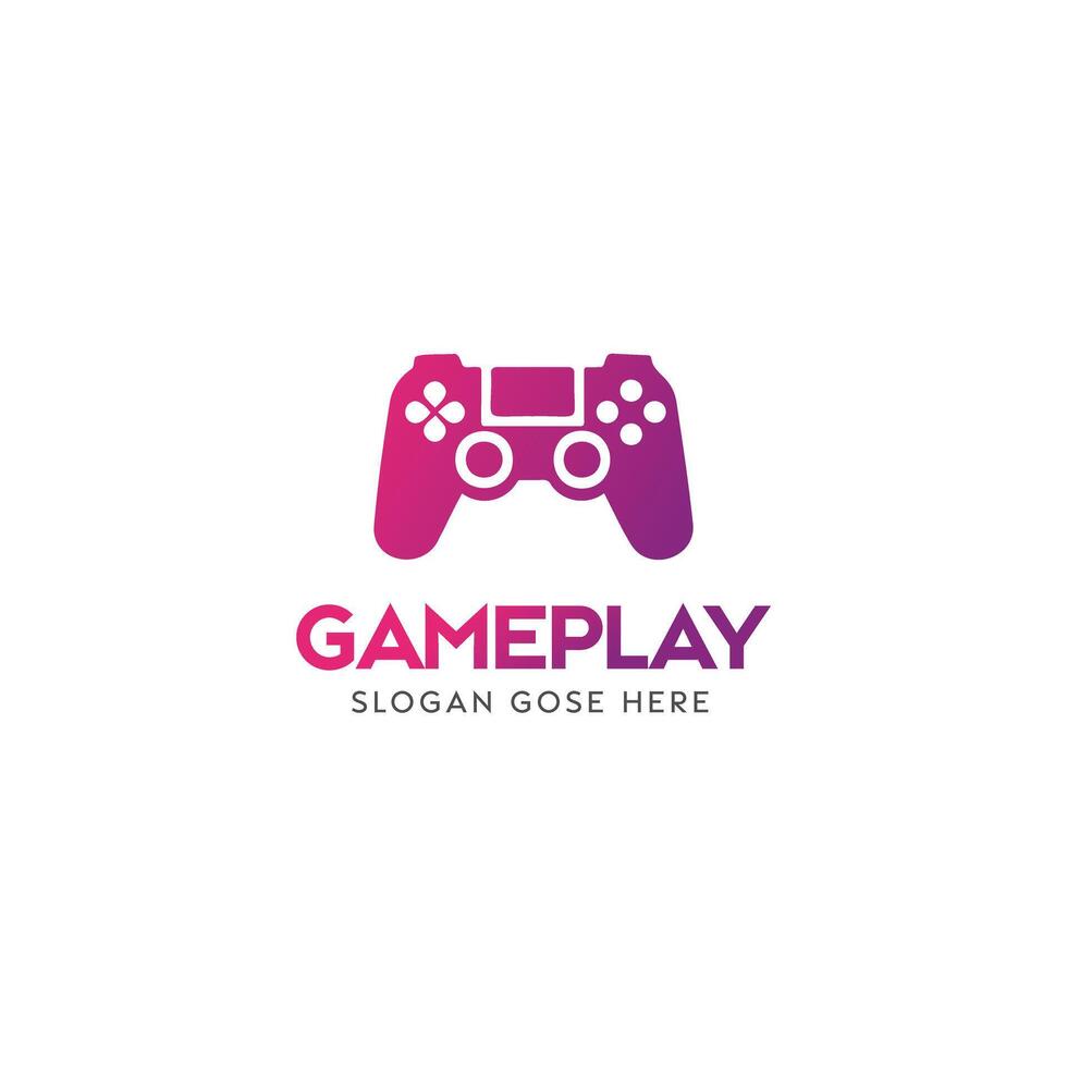 levendig roze spel controleur icoon voor een modern gameplay merk logo vector