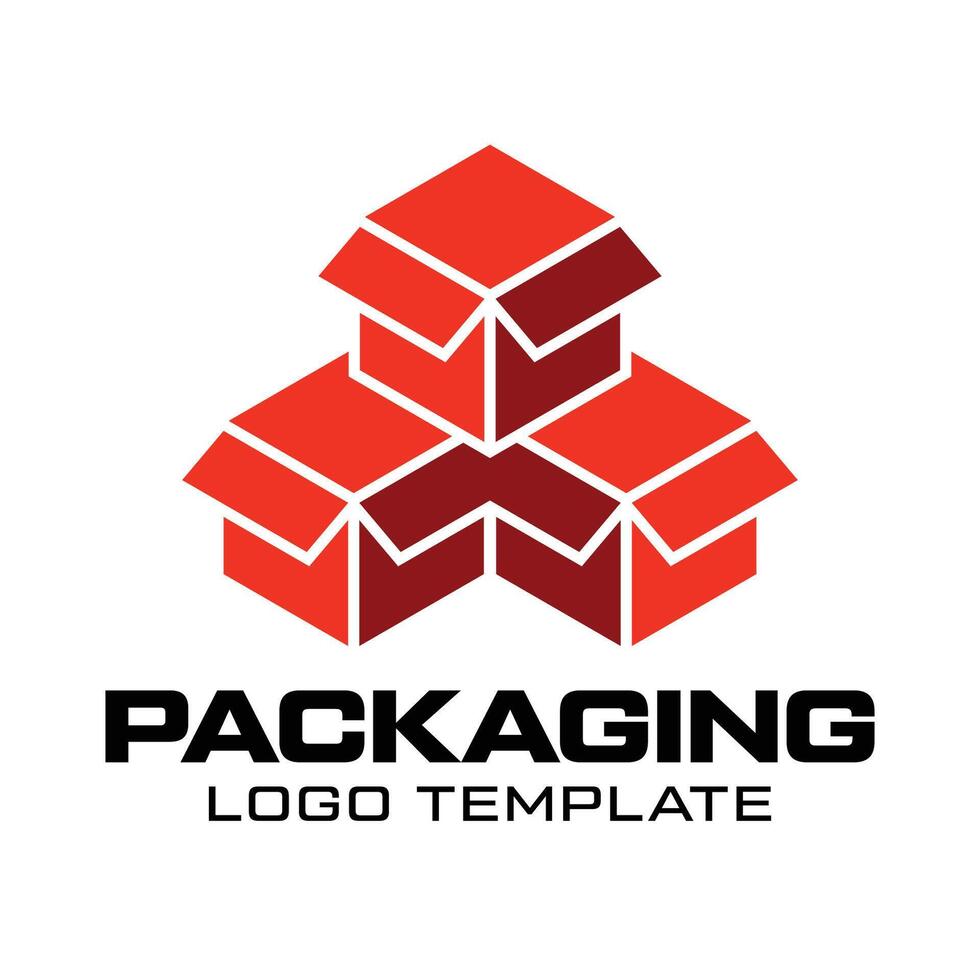 verpakking logo sjabloon, verpakking doos icoon, verpakking doos illustratie vector