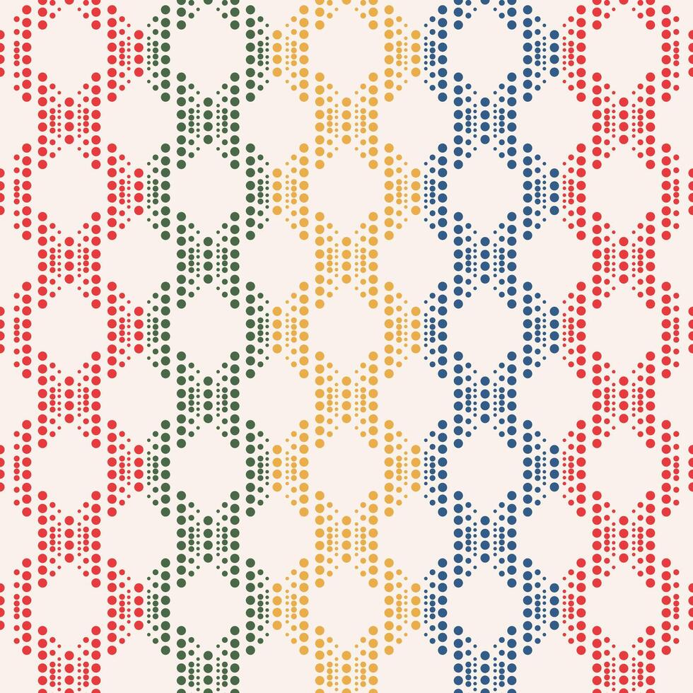 abstract naadloos patroon. Golf lijnen achtergrond met kleurrijk dots voor kleding stof, textiel, gordijnen, overhemden, linnen vector