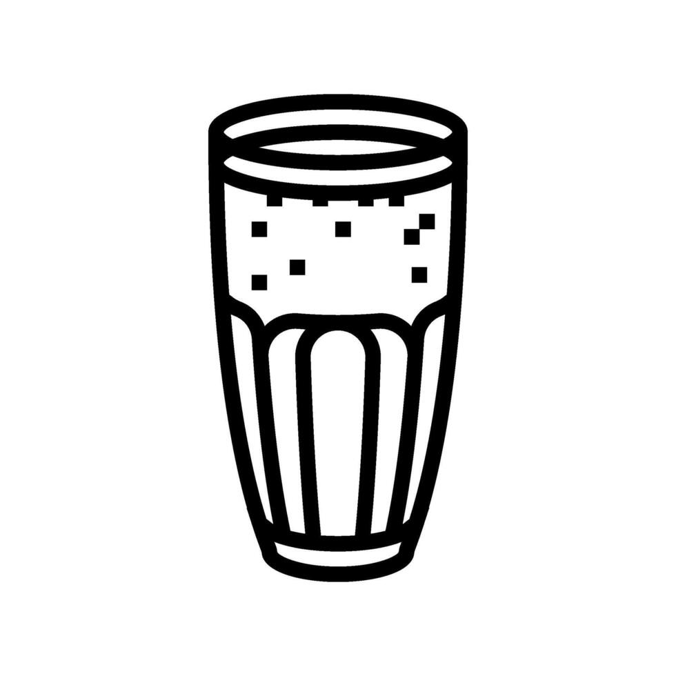 lassi drinken Indisch keuken lijn icoon vector illustratie