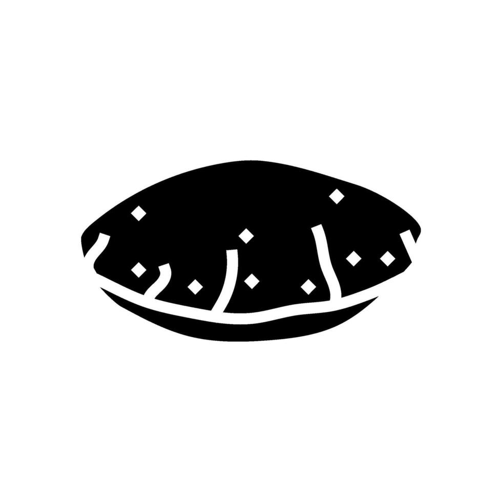 roti brood Indisch keuken glyph icoon vector illustratie