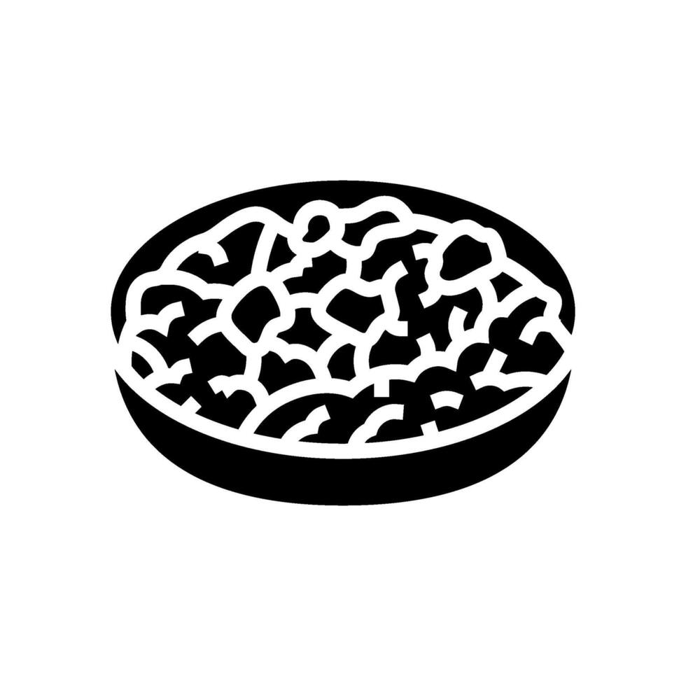 rogan josh Indisch keuken glyph icoon vector illustratie