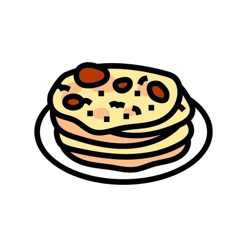 naan brood Indisch keuken kleur icoon vector illustratie