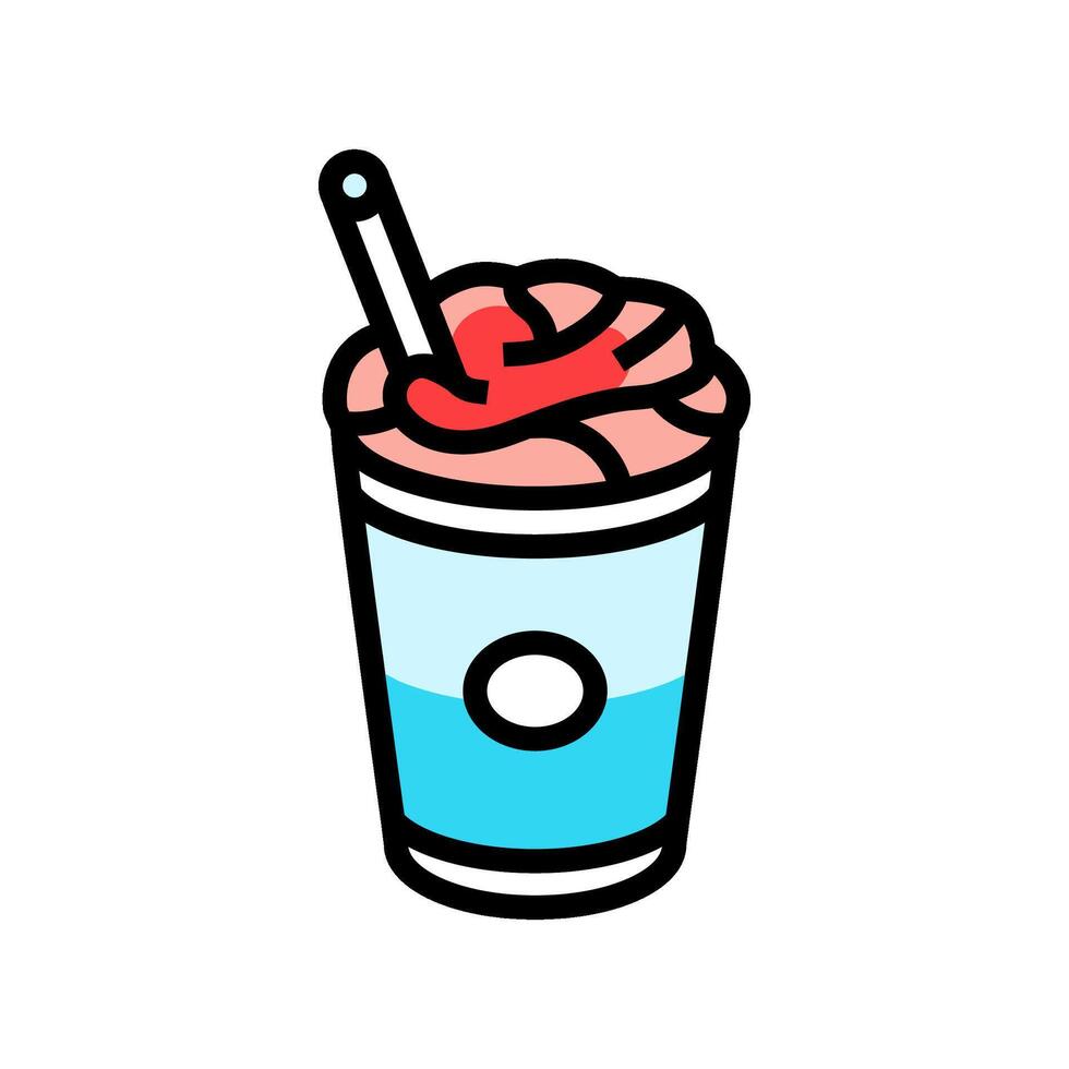 smoothie snel voedsel kleur icoon vector illustratie