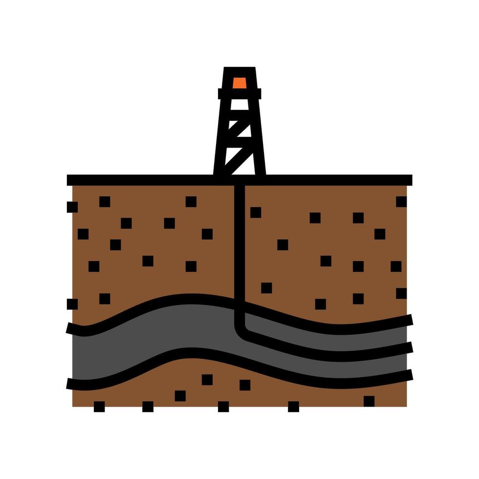 leisteen gas- olie industrie kleur icoon vector illustratie