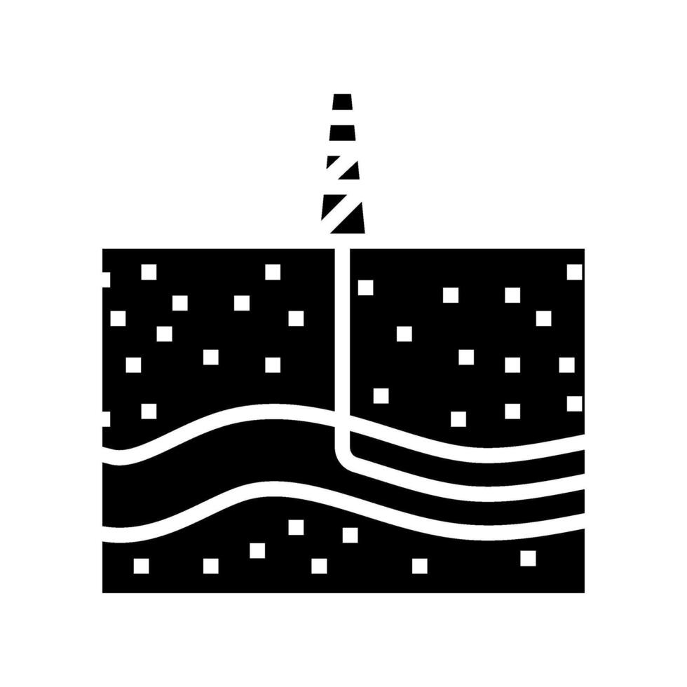 leisteen gas- olie industrie glyph icoon vector illustratie