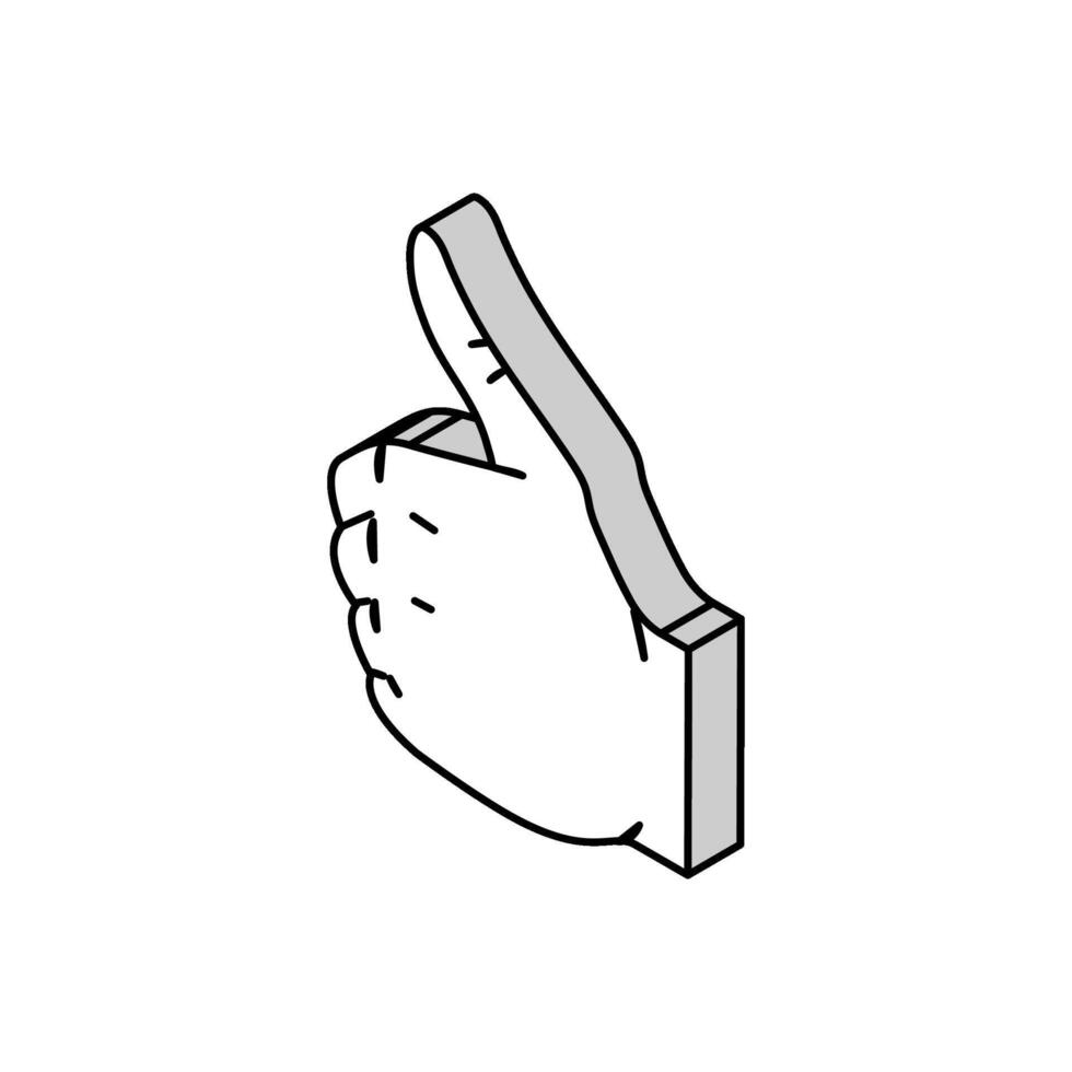 hand- gebaar shows klasse isometrische icoon vector illustratie