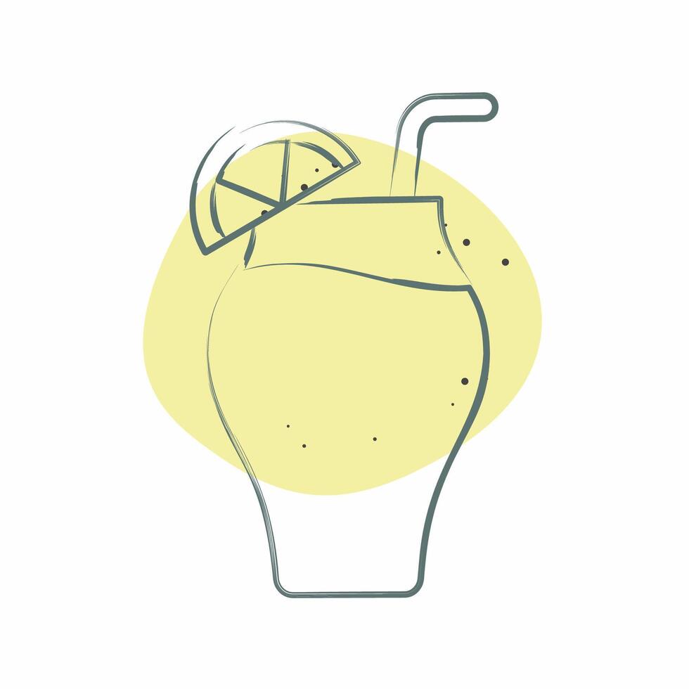 icoon cocktail. verwant naar cocktails, drankje symbool. kleur plek stijl. gemakkelijk ontwerp bewerkbaar. gemakkelijk illustratie vector