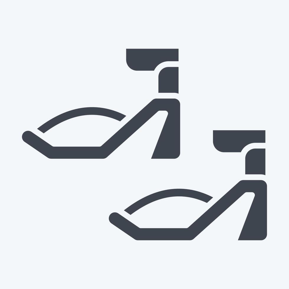 icoon sandalen. verwant naar mode symbool. glyph stijl. gemakkelijk ontwerp bewerkbaar. gemakkelijk illustratie vector