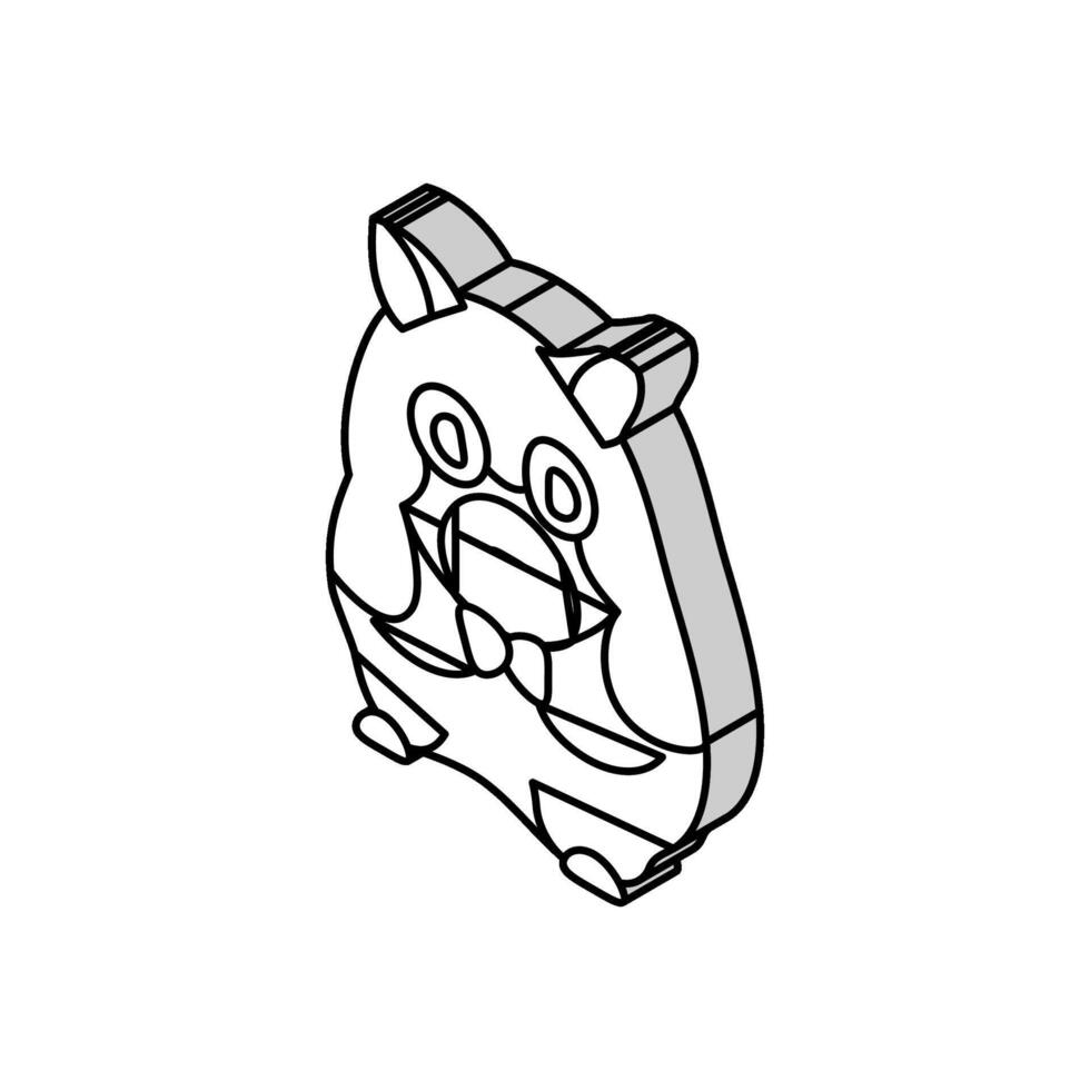 schattig hamster zittend huisdier isometrische icoon vector illustratie