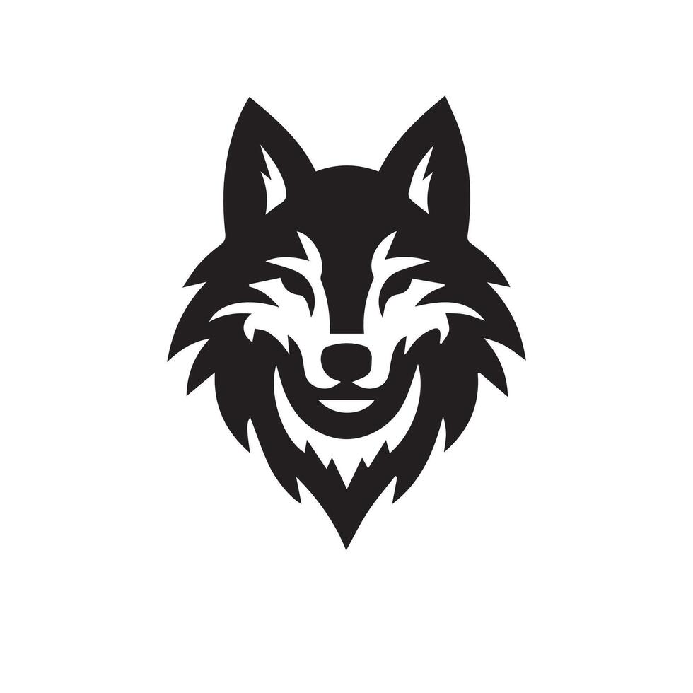 wolf hoofd illustratie logo ontwerp. wolf mascotte vector