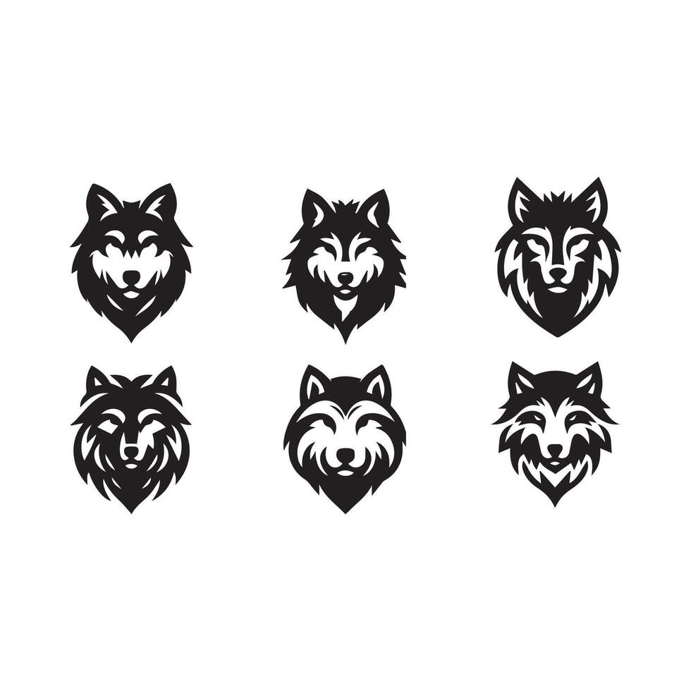 wolf hoofd illustratie logo ontwerp. wolf mascotte vector