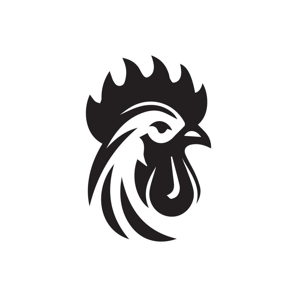 kip hoofd logo ontwerp sjabloon, kip haan symbool vector