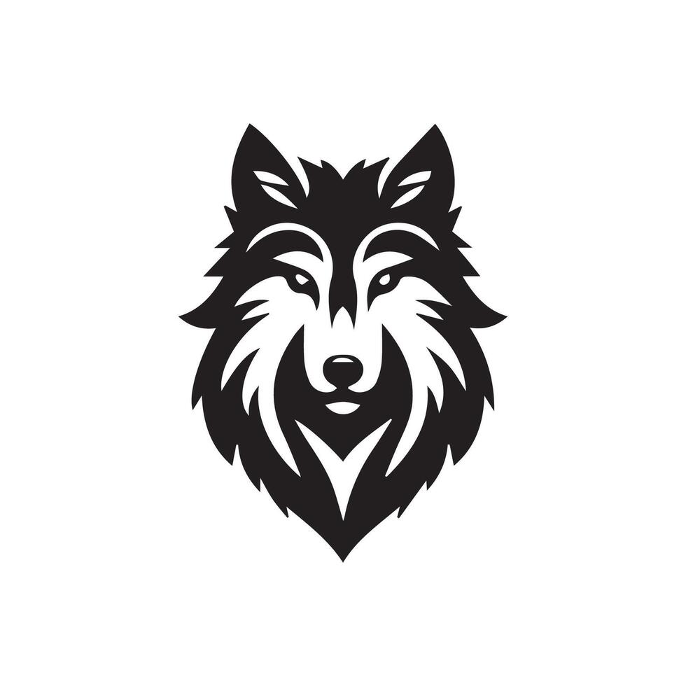 wolf hoofd illustratie logo ontwerp. wolf mascotte vector