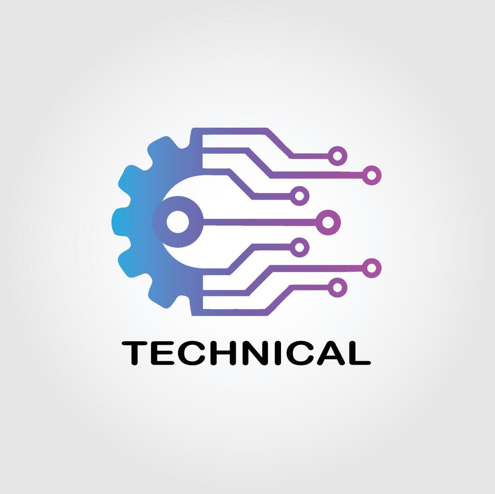 vector technologie logo ontwerp sjabloon met gemakkelijk en modern lijnen