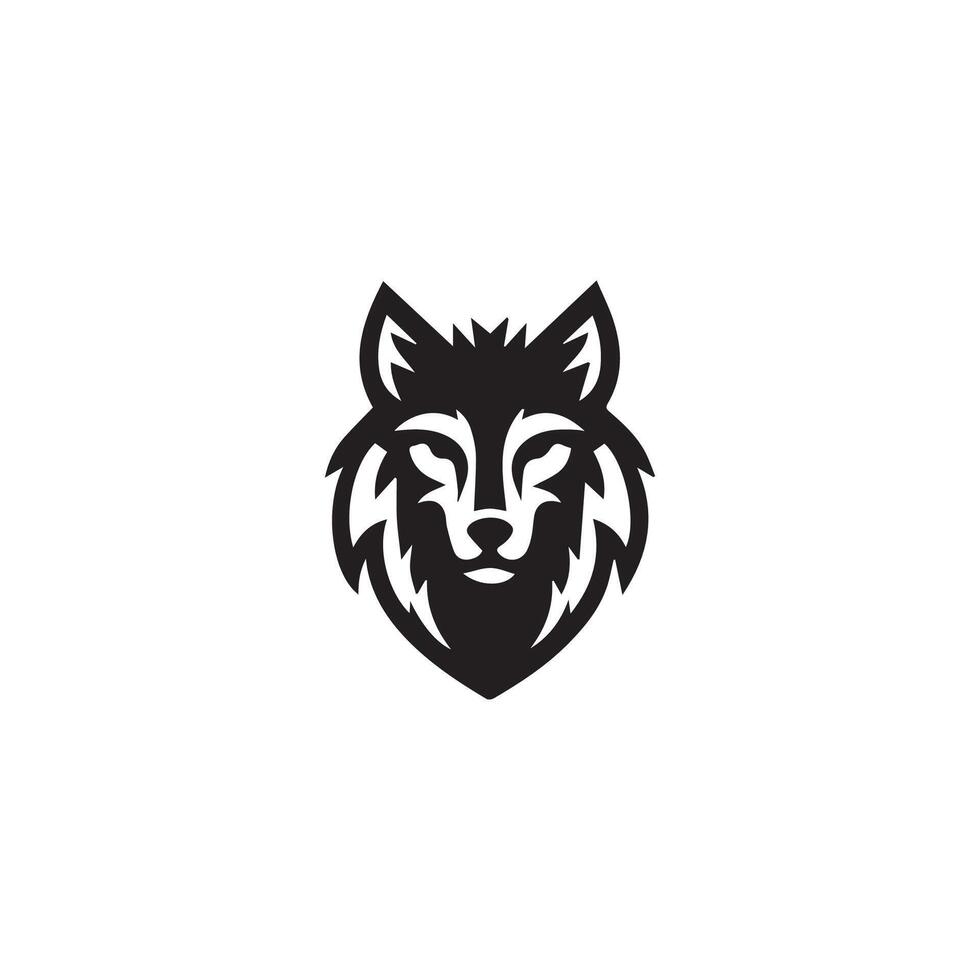 wolf hoofd illustratie logo ontwerp. wolf mascotte vector