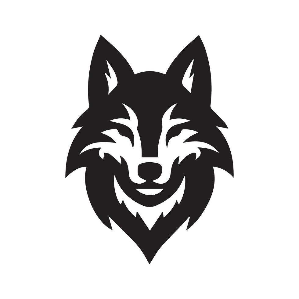 wolf hoofd illustratie logo ontwerp. wolf mascotte vector