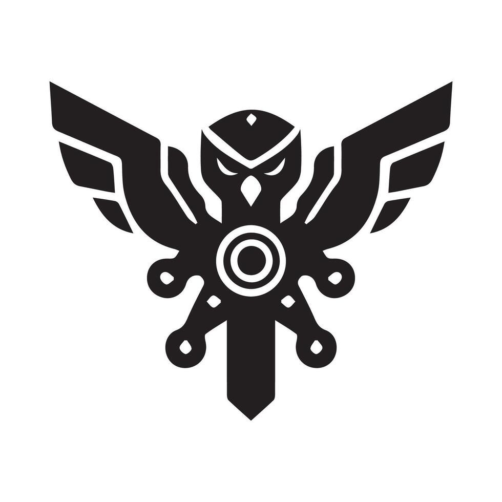 Feniks vogel mascotte logo gaming vector illustratie