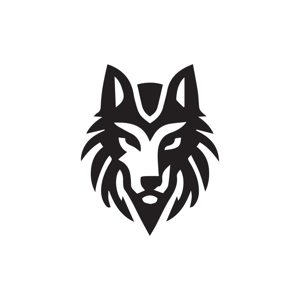 wolf hoofd illustratie logo ontwerp. wolf mascotte vector