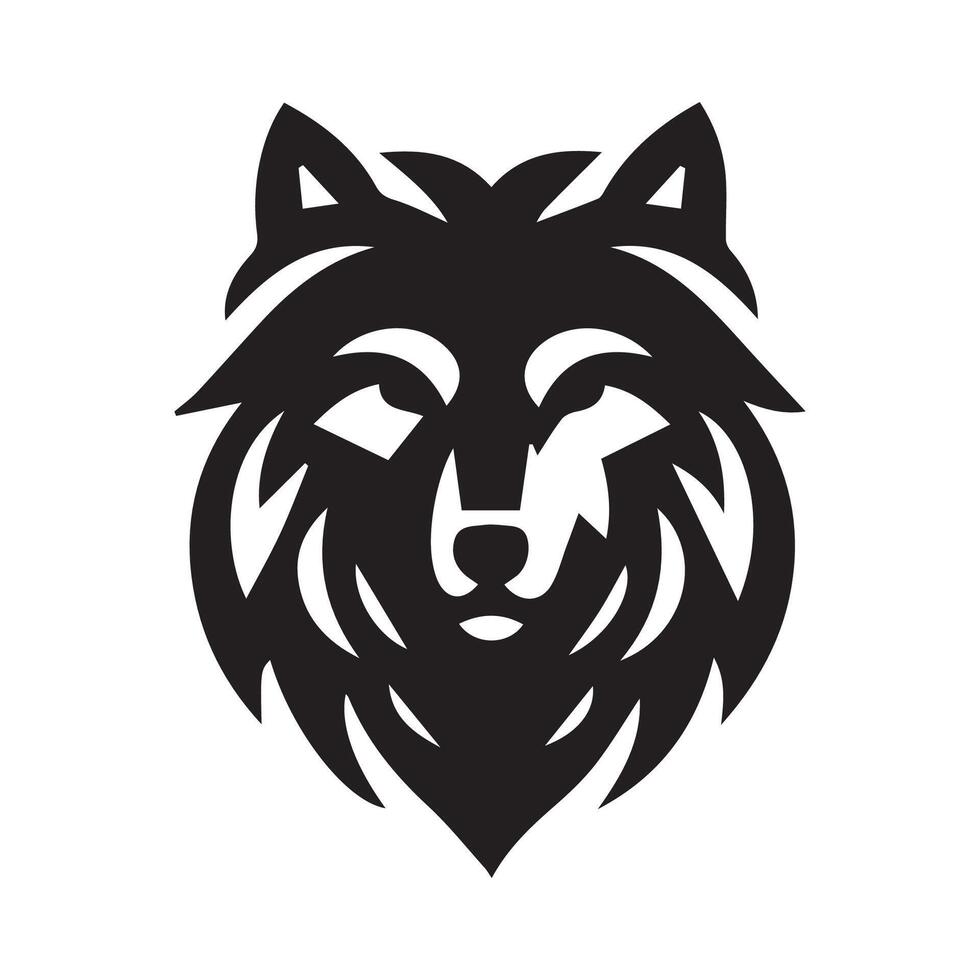 wolf hoofd illustratie logo ontwerp. wolf mascotte vector