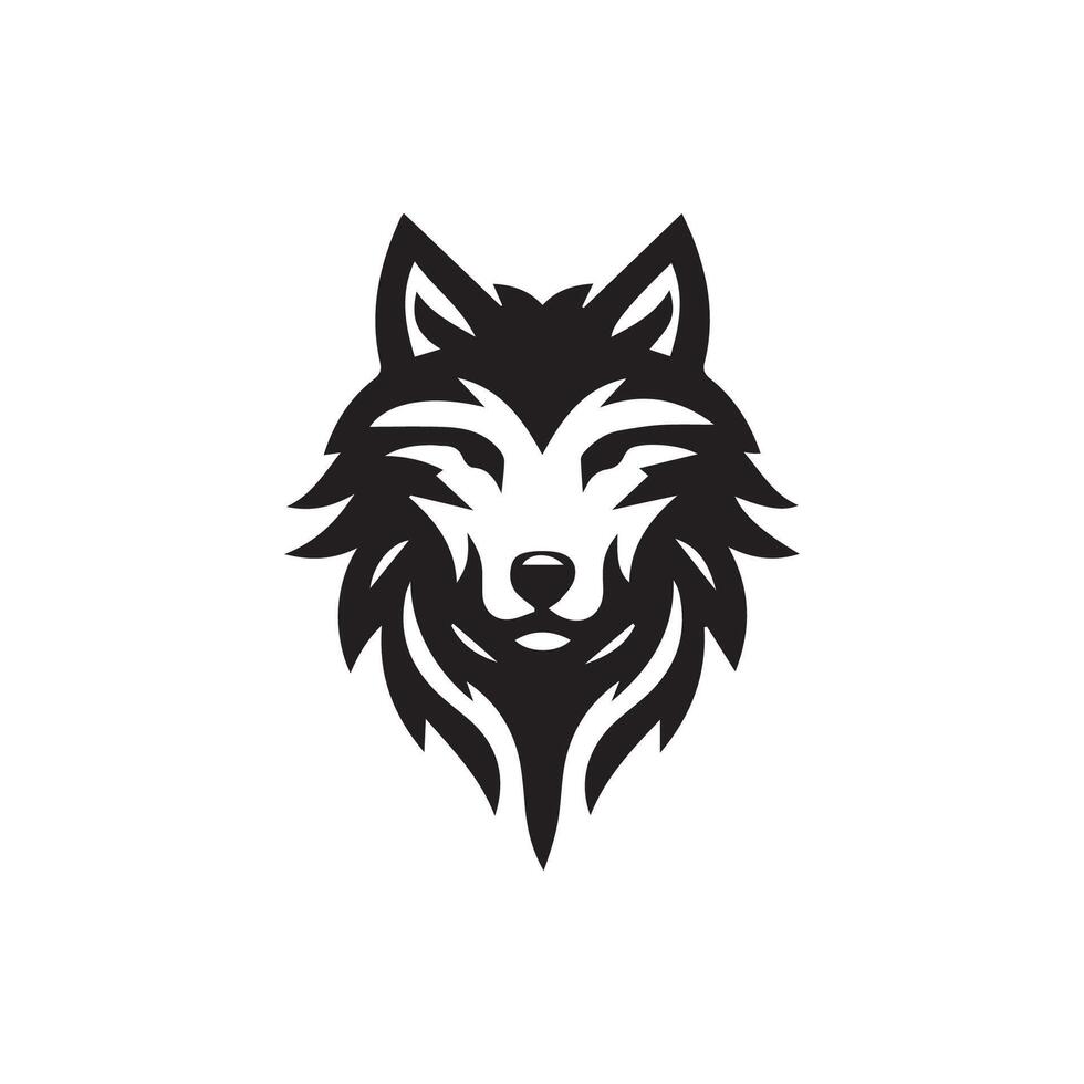 wolf hoofd illustratie logo ontwerp. wolf mascotte vector