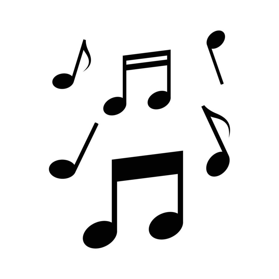 muziek- Notitie icoon vector ontwerp sjabloon in wit achtergrond