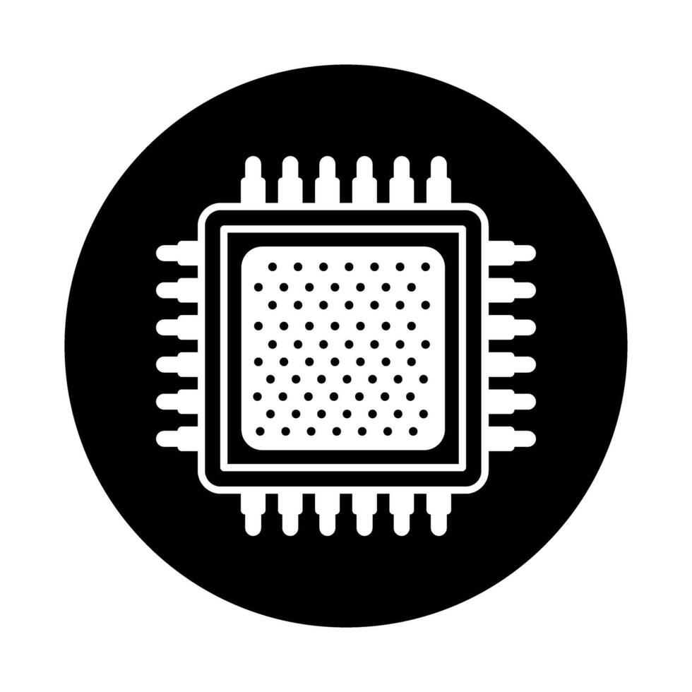 microchip vector icoon. CPU illustratie symbool. kern teken.